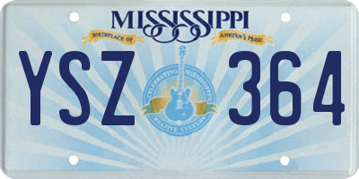 MS license plate YSZ364
