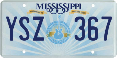 MS license plate YSZ367