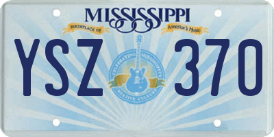MS license plate YSZ370