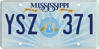 MS license plate YSZ371