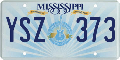MS license plate YSZ373