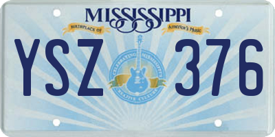 MS license plate YSZ376
