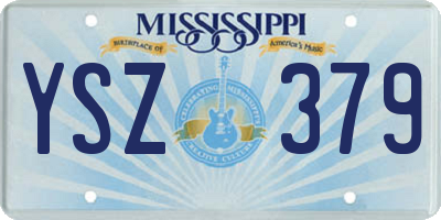 MS license plate YSZ379