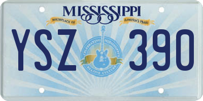 MS license plate YSZ390