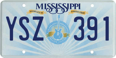 MS license plate YSZ391