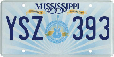 MS license plate YSZ393