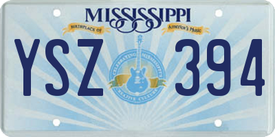 MS license plate YSZ394