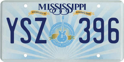 MS license plate YSZ396