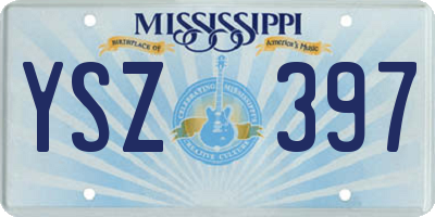 MS license plate YSZ397