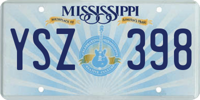MS license plate YSZ398