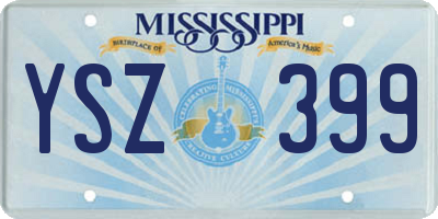 MS license plate YSZ399