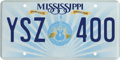 MS license plate YSZ400