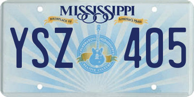 MS license plate YSZ405