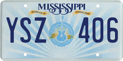 MS license plate YSZ406