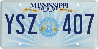 MS license plate YSZ407