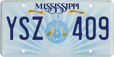 MS license plate YSZ409