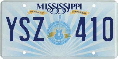 MS license plate YSZ410