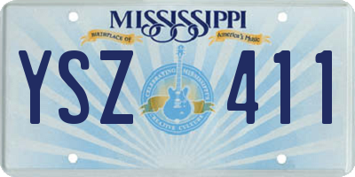 MS license plate YSZ411