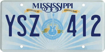 MS license plate YSZ412