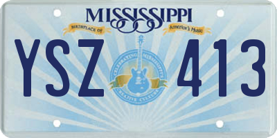 MS license plate YSZ413