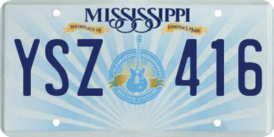 MS license plate YSZ416