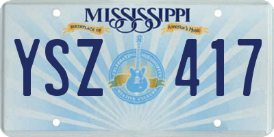 MS license plate YSZ417