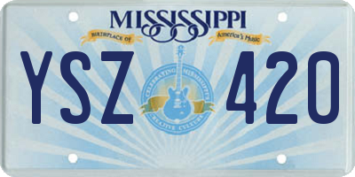 MS license plate YSZ420
