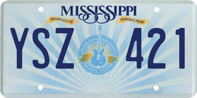 MS license plate YSZ421