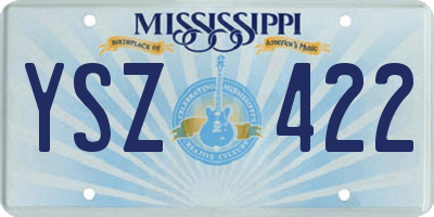 MS license plate YSZ422