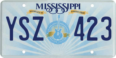 MS license plate YSZ423