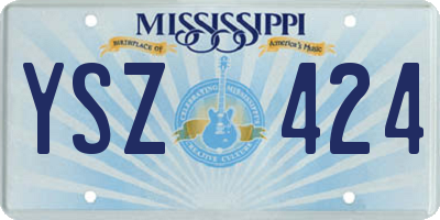 MS license plate YSZ424
