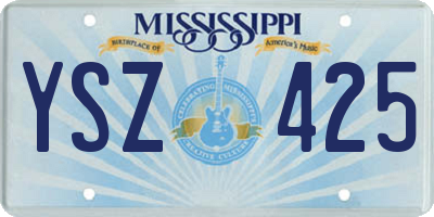MS license plate YSZ425