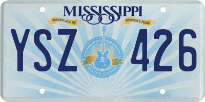 MS license plate YSZ426