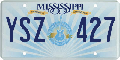 MS license plate YSZ427