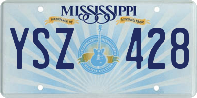 MS license plate YSZ428