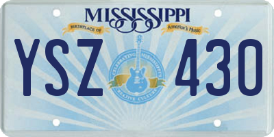 MS license plate YSZ430