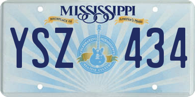 MS license plate YSZ434