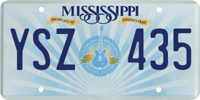 MS license plate YSZ435