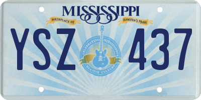 MS license plate YSZ437