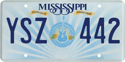 MS license plate YSZ442