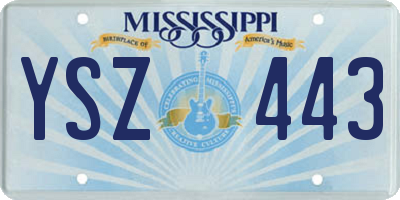 MS license plate YSZ443