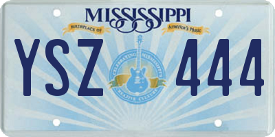 MS license plate YSZ444