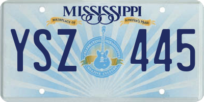 MS license plate YSZ445