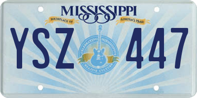 MS license plate YSZ447