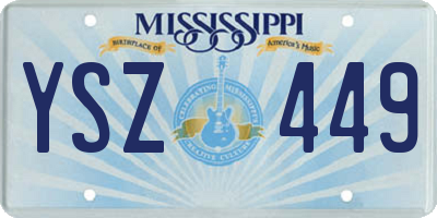 MS license plate YSZ449