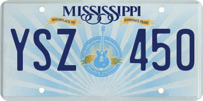 MS license plate YSZ450