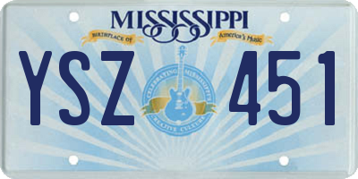 MS license plate YSZ451