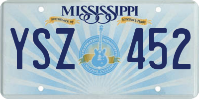 MS license plate YSZ452