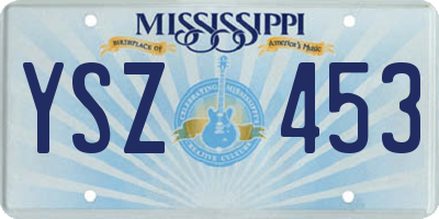 MS license plate YSZ453