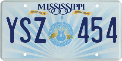 MS license plate YSZ454